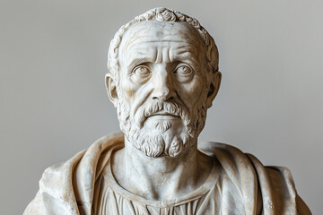 portrait of a marble statue of a philosopher