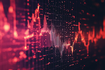 Obraz premium Abstract financial graph with uptrend arrows line