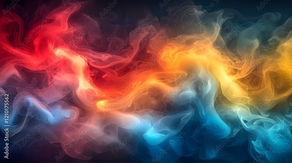 Fototapete mesmerizing swirling flames in vibrant abstract atmospheric background fiery energetic and captivati