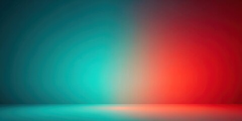 Obraz premium Abstract Teal and Red Gradient Background for Design Projects