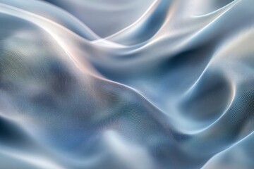 Fototapeta premium Serene Silver Fabric: Abstract Wave Texture in Subtle Hues