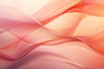 Abstract Pink and Peach Wave Art: Serene Flowing Design
