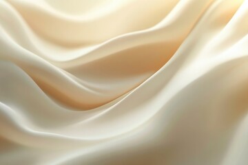 Fototapeta premium Creamy Silk Drapery: Elegant, Soft, and Luxurious Fabric