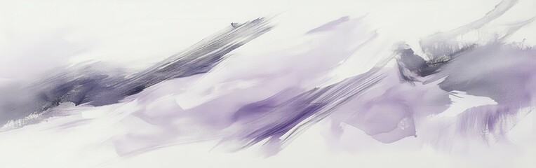 Obraz premium Abstract pencil strokes and watercolor wash create a captivating purple artwork in a spacious studio