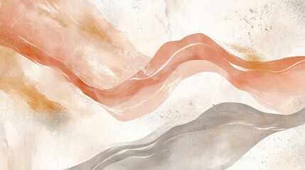 Obraz premium Abstract pencil strokes create dynamic flow and movement in a contemporary artistic composition with soft pastel tones and gentle curves