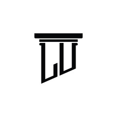LU monogram logo design letter text name symbol monochrome logotype alphabet character simple logo