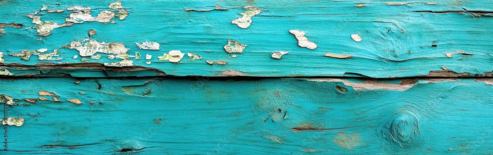 Poster weathered teal wood texture provides a rustic backdrop for various creative projects and designs