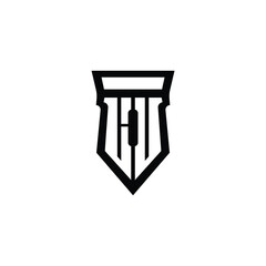 LU monogram logo design letter text name symbol monochrome logotype alphabet character simple logo