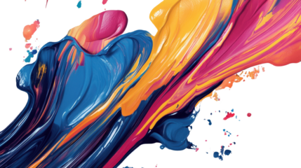 Colorful abstract watercolor splashes with fluid ink and paint drips