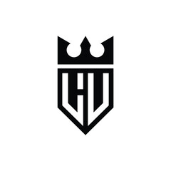 LU monogram logo design letter text name symbol monochrome logotype alphabet character simple logo