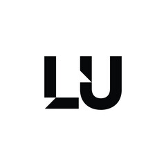 LU monogram logo design letter text name symbol monochrome logotype alphabet character simple logo