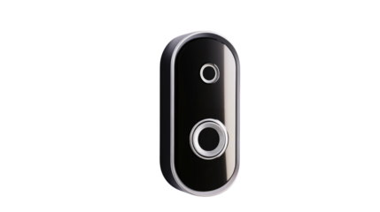 Sleek modern ring doorbell with visible camera