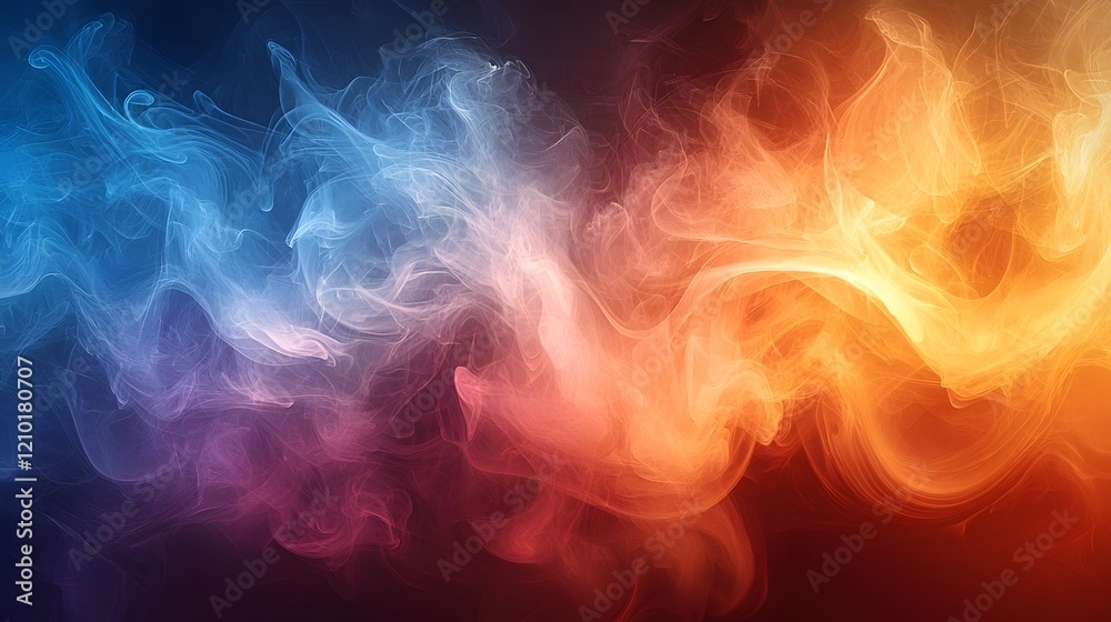 Leinwandbilder captivating abstract background featuring swirling billowing smoke and fog in a mesmerizing blend of