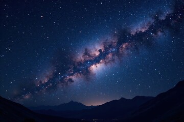 Fototapeta premium Dark, starlit expanse, countless glittering stars , astrophysics, constellations, space