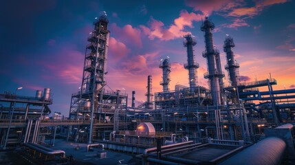 Industrial Sunset: A Symphony of Steel and Light