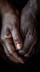 Fototapeta premium Hands joined in gentle empathy, conveying compassion and sincere connection