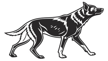 Obraz premium dog logo, black outline vector graphic transparent background