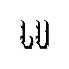 LU monogram logo design letter text name symbol monochrome logotype alphabet character simple logo
