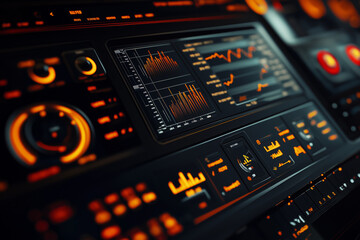 Obraz premium Dashboard infographic template with info chart