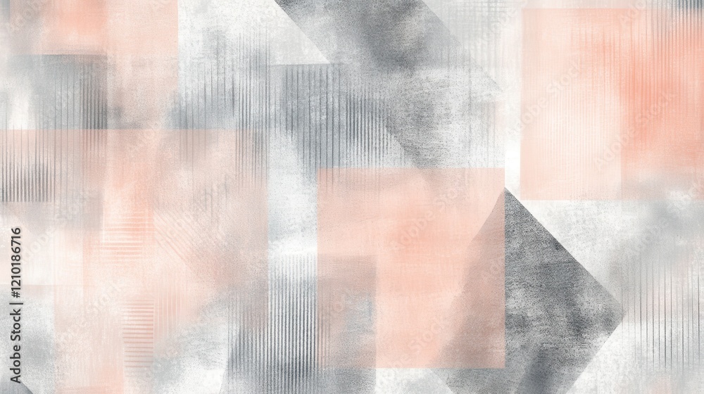 Poster Soft pencil strokes create a subtle and serene background with textured patterns in pale hues