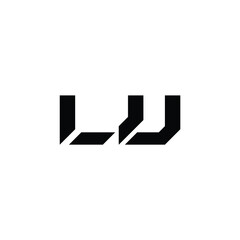 LU monogram logo design letter text name symbol monochrome logotype alphabet character simple logo