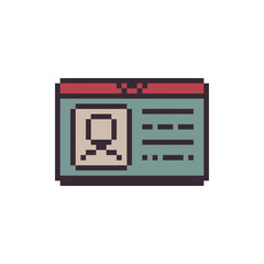 name card business pixel art