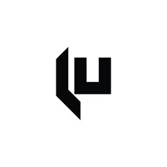 LU monogram logo design letter text name symbol monochrome logotype alphabet character simple logo