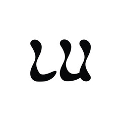 LU monogram logo design letter text name symbol monochrome logotype alphabet character simple logo