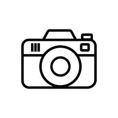 Classic Minimalist Camera Icon: Black & White Photography Symbol app art lens sign logo image retro 