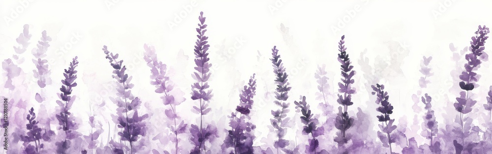 Poster elegant lavender wash created with delicate pencil strokes reflects tranquility and serenity in soft