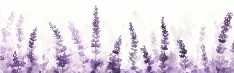 Naklejka premium Elegant lavender wash created with delicate pencil strokes reflects tranquility and serenity in soft hues of purple