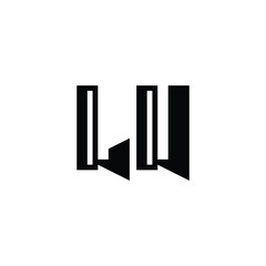 LU monogram logo design letter text name symbol monochrome logotype alphabet character simple logo