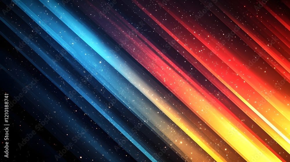 Aufkleber Captivating Vibrant Gradient Background in Dark Blue Red and Yellow Tones with a Smooth Blur Effect Creating a Dynamic and Mesmerizing Visual Atmosphere