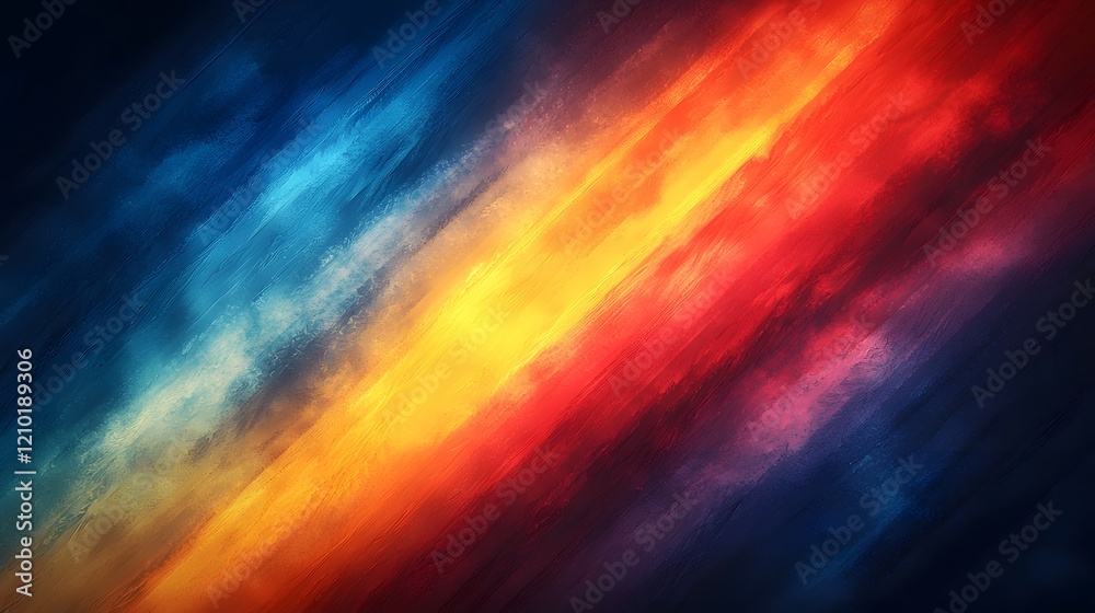 Leinwandbilder vibrant spectrum of dark blue red and yellow colors with a subtle blur effect creating an abstract a