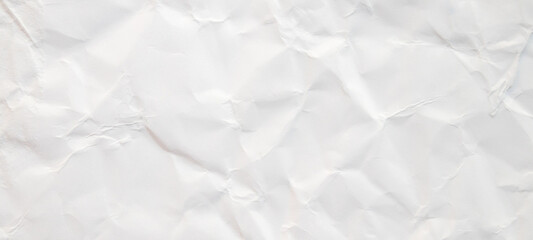 Abstract white crumpled and creased recycle paper texture background
