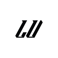 LU monogram logo design letter text name symbol monochrome logotype alphabet character simple logo