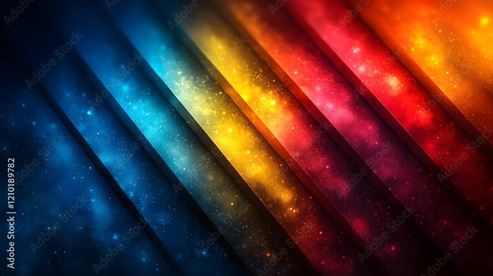 Aufkleber Mesmerizing abstract background featuring a vibrant dark spectrum gradient with a subtle blur effect creating a dynamic and modern visual display