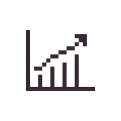 chart business graph pixel art