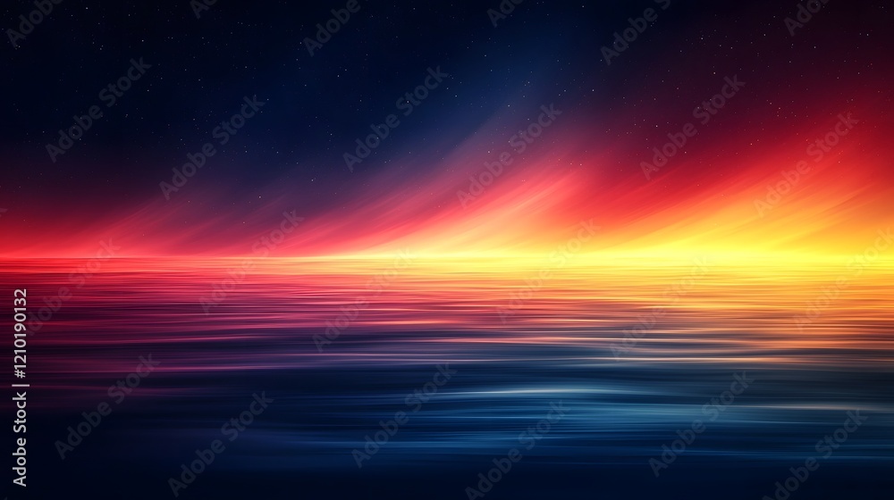 Poster mesmerizing abstract landscape created with a vibrant gradient of dark blue red and yellow colors th