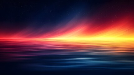 Fototapeta premium Mesmerizing abstract landscape created with a vibrant gradient of dark blue red and yellow colors that blend seamlessly forming a smooth and atmospheric background with subtle transitions