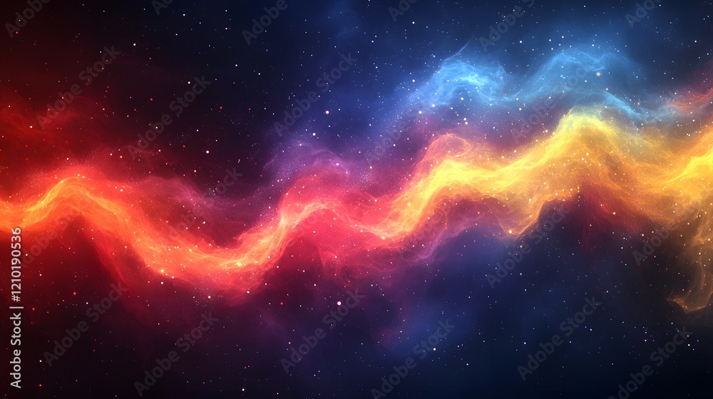 Aufkleber Stunning abstract background featuring a vibrant spectrum gradient in shades of dark blue red and yellow with a dynamic blur effect creating a captivating and mesmerizing visual experience