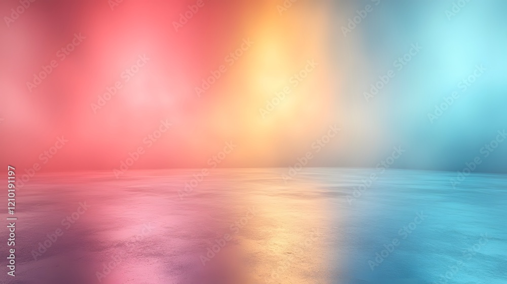 Leinwandbilder soft and soothing blurred gradient background with a rainbow inspired color palette of light blue an