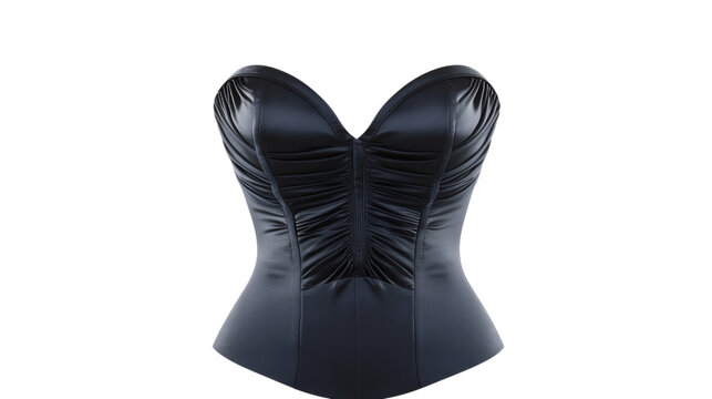 Structured bustier top with fitted design for an elegant, stylish look, isolated on transparent background