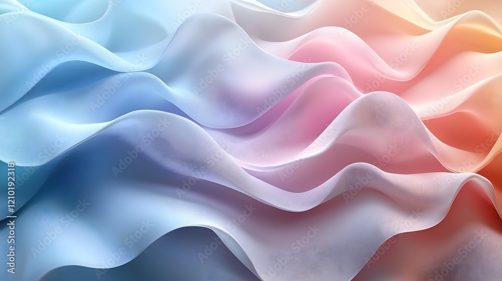 Aufkleber elegant and ethereal pastel gradient banner featuring a smooth blurred transition of soft rainbow co