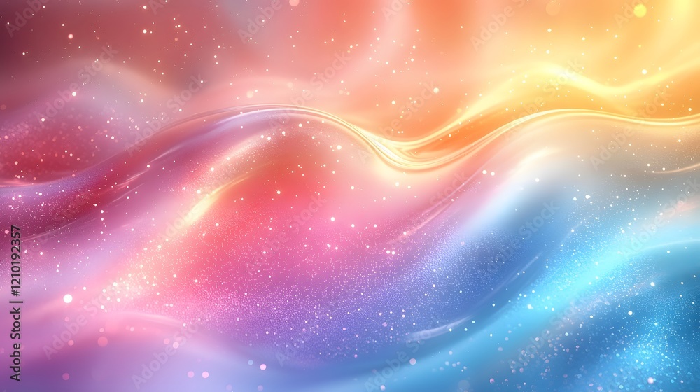 Leinwandbilder Serene and ethereal pastel gradient banner featuring a vibrant spectrum of rainbow colors softened by a smooth blur effect to create a dreamy celestial atmosphere  The dynamic
