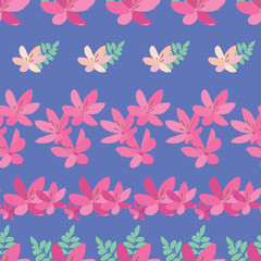 Vibrant Pink Flowers Vector Seamless Pattern. Floral repeat pattern great for textiles, tiles, wallpaper, gift paper, wedding designs.