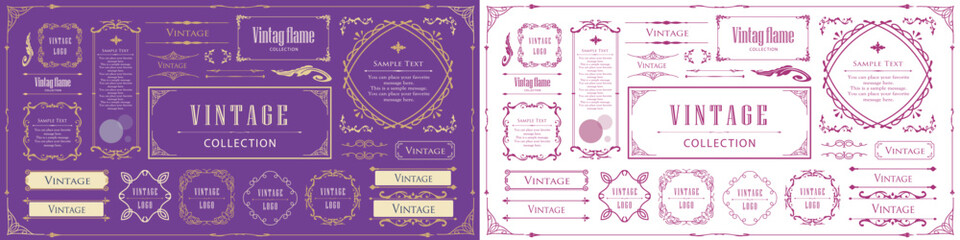 アンティークなフレームデザイン