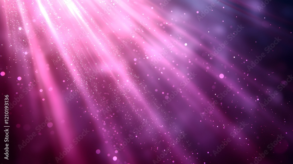Poster Captivating abstract backdrop featuring a vibrant purple gradient with soft blurred light rays and ethereal shadowy effects for a serene mystical and transcendent visual experience