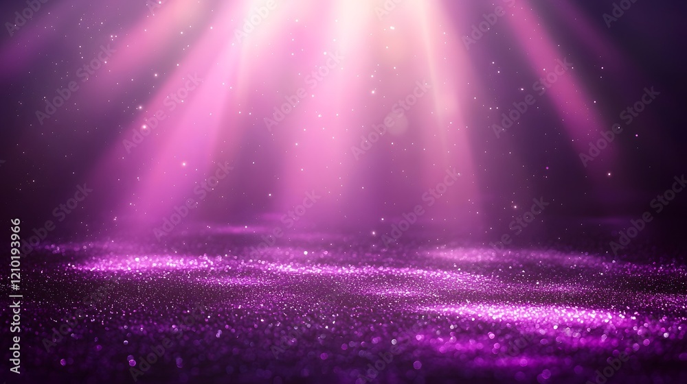 Aufkleber Serene and Mesmerizing Purple Gradient Background with Glowing Light Rays and Soft Shadows Creating a Dreamlike and Captivating Visual Experience