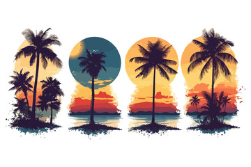 trees on the beach t shirt vector design